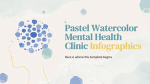 Pastel acuarelă Infografice clinică de sănătate mintală