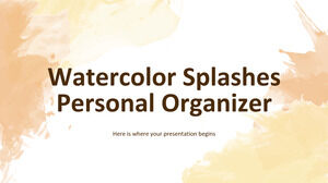 Watercolor Splashes Personal Organizer for College