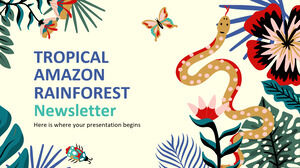 Buletin informativ pentru pădurea tropicală Amazon Rainforest