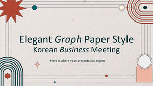 Reunión de negocios coreana estilo papel cuadriculado elegante