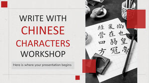 Atelier de scris cu caractere chinezești