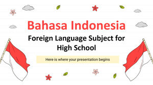 Mata Pelajaran Bahasa Asing Bahasa Indonesia untuk Sekolah Menengah Atas