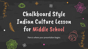 Lekcja kultury indyjskiej w stylu tablicy dla gimnazjum