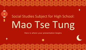 Studii sociale Disciplina pentru liceu: Mao Tse Tung
