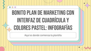 Cute Pastel Grid Interface Marketing Plan Infographics