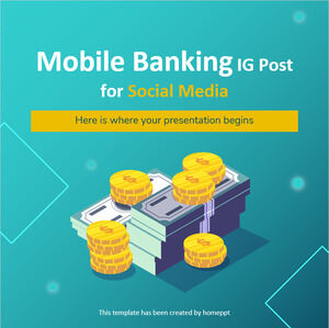 الخدمات المصرفية عبر الهاتف المتحرك IG Post لوسائل التواصل الاجتماعي