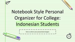 主题/笔记本风格个人组织者大学印度尼西亚学生