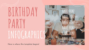 Infográficos de festa de aniversário