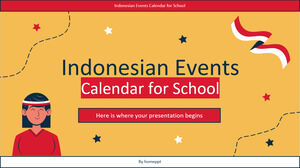Calendario degli eventi indonesiani per la scuola