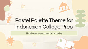 印度尼西亞大學預科的粉彩調色板主題