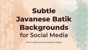 Subtle Javanese Batik Backgrounds for Social Media