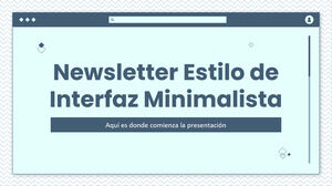 Newsletter in stile interfaccia minimalista