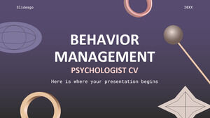 Curriculum vitae psicologo della gestione del comportamento
