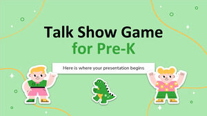 Talk Show Game for Pre-K