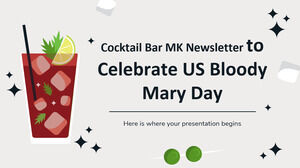 Boletim do Cocktail Bar MK para celebrar o Bloody Mary Day nos EUA