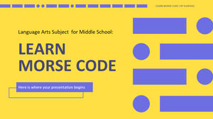 Materia de artes del lenguaje para la escuela secundaria: Aprende el código Morse