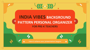 India Vibes Background Pattern Personal Organizer per insegnanti pre-K