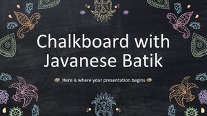Chalkboard with Javanese Batik Illustrations Newsletter