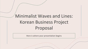 Minimalistische Wellen und Linien: Vorschlag für ein koreanisches Geschäftsprojekt