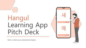 Plate-forme de présentation de l'application d'apprentissage du hangul