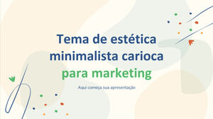 Pazarlama için Minimalist Carioca Estetik Teması
