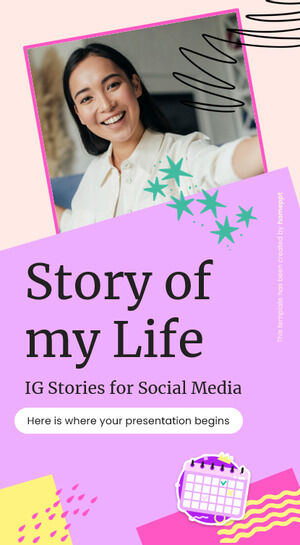 História da minha vida IG Stories para mídias sociais