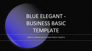 Azul Elegante - Modelo Básico de Negócios