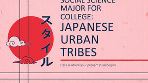 大学の社会科学専攻: Japanese Urban Tribes
