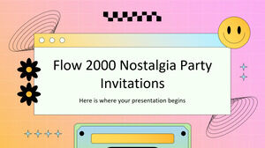 Цифровые приглашения на ностальгическую вечеринку Flow 2000