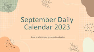 التقويم اليومي لشهر سبتمبر 2023