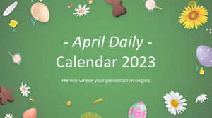 التقويم اليومي لشهر أبريل 2023