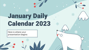 التقويم اليومي لشهر يناير 2023