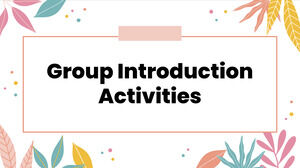Actividades de introducción grupal