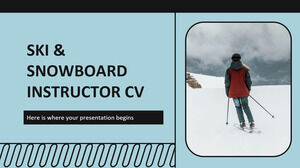 Currículo de instrutor de esqui e snowboard