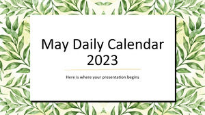 التقويم اليومي لشهر مايو 2023