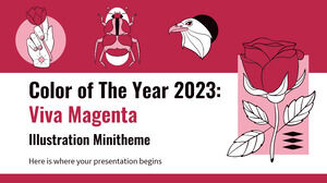 Colore dell'anno 2023: Viva Magenta - Illustrazione Minitema
