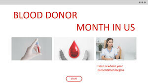 Mês do doador de sangue nos EUA