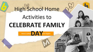 가족의 날을 기념하기 위한 고등학교 가정 활동