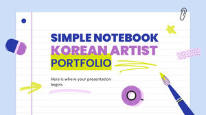 Simple Notebook Korean Artist Portfolio
