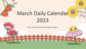 Calendarul zilnic al lunii martie 2023