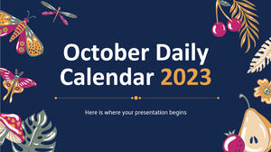 October Daily Calendar 2023