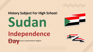 Materia de historia para la escuela secundaria: Día de la Independencia de Sudán