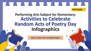 小学3年生の舞台芸術科目：詩の日インフォグラフィックのランダムな行為を祝う活動
