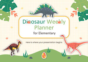 Dinosaurier-Wochenplaner für Grundschüler