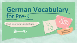 Vocabulario alemán para Pre-K