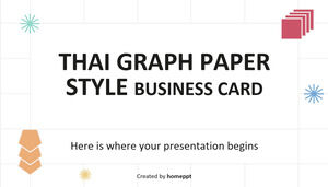 Carte de visite de style papier millimétré thaïlandais