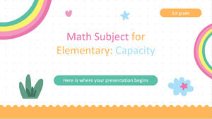 Materia di matematica per la scuola elementare - 1a elementare: capacità