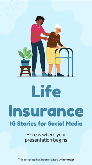 Histoires IG d'assurance-vie pour les médias sociaux