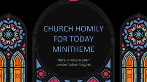 Церковная проповедь на сегодня, минитема