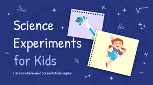 Experimentos científicos para crianças
